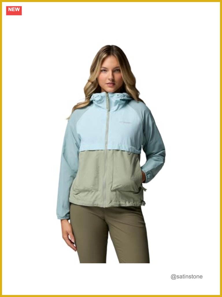 Nylon Windbreaker With Omni-Shield & Omni-Shade, Adjustable Hood, Breathable
